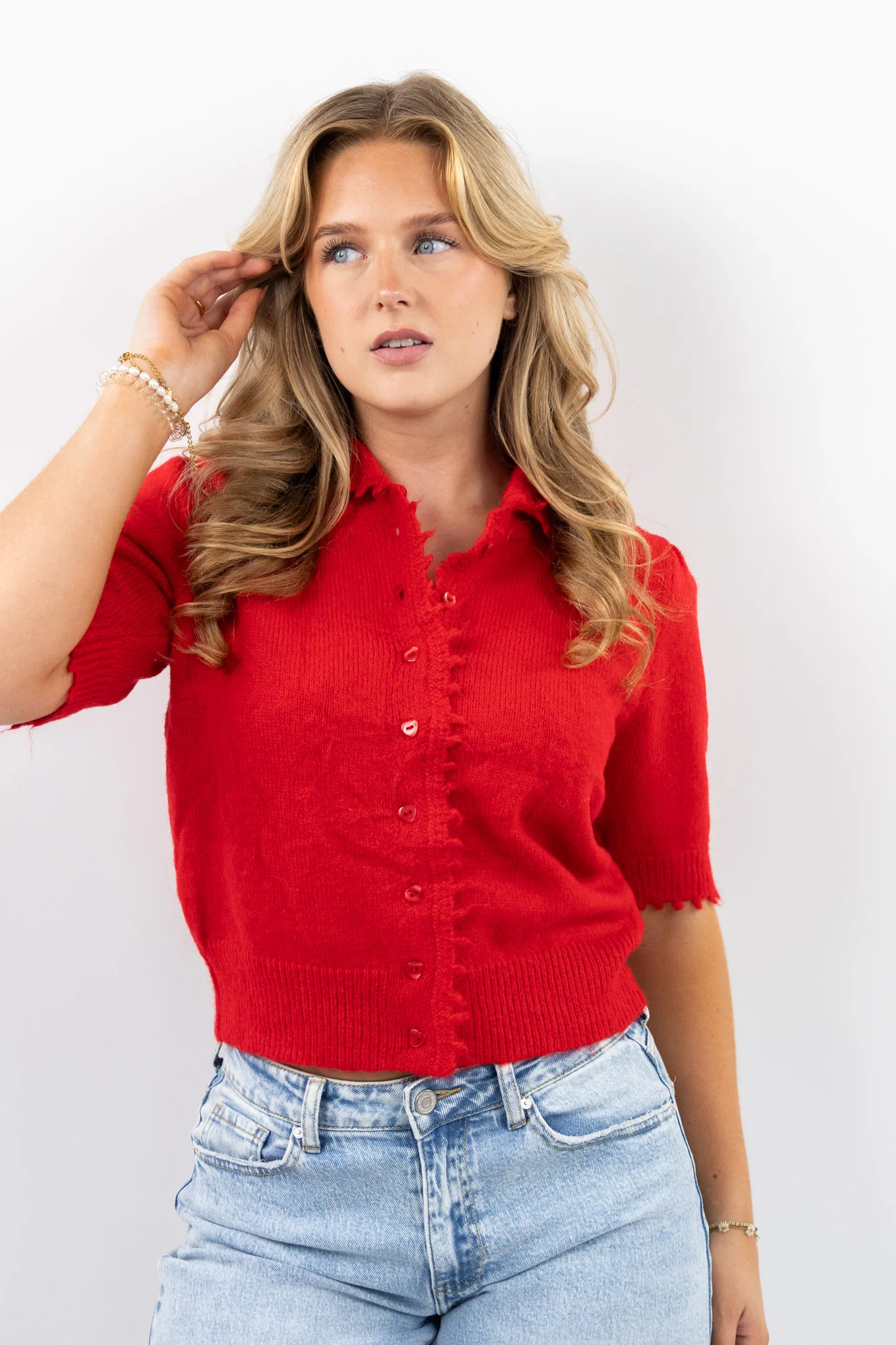 Wavy Button Cardigan - Image 5