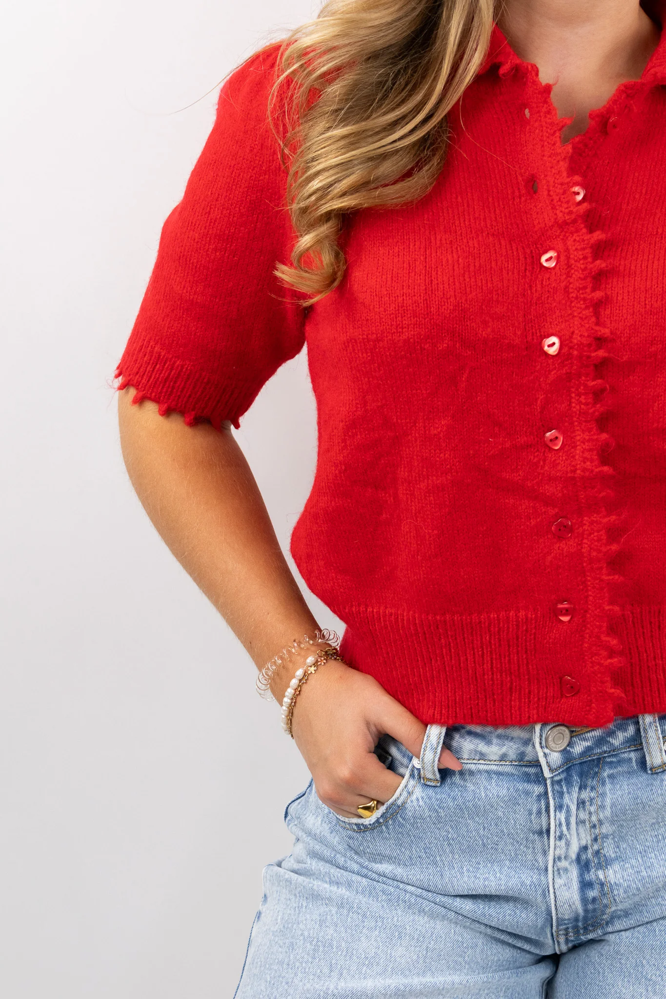 Wavy Button Cardigan - Image 6
